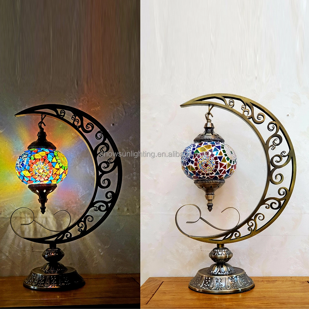 Moya Decorative Glass Handmade Turkish Style LED Table Lamp